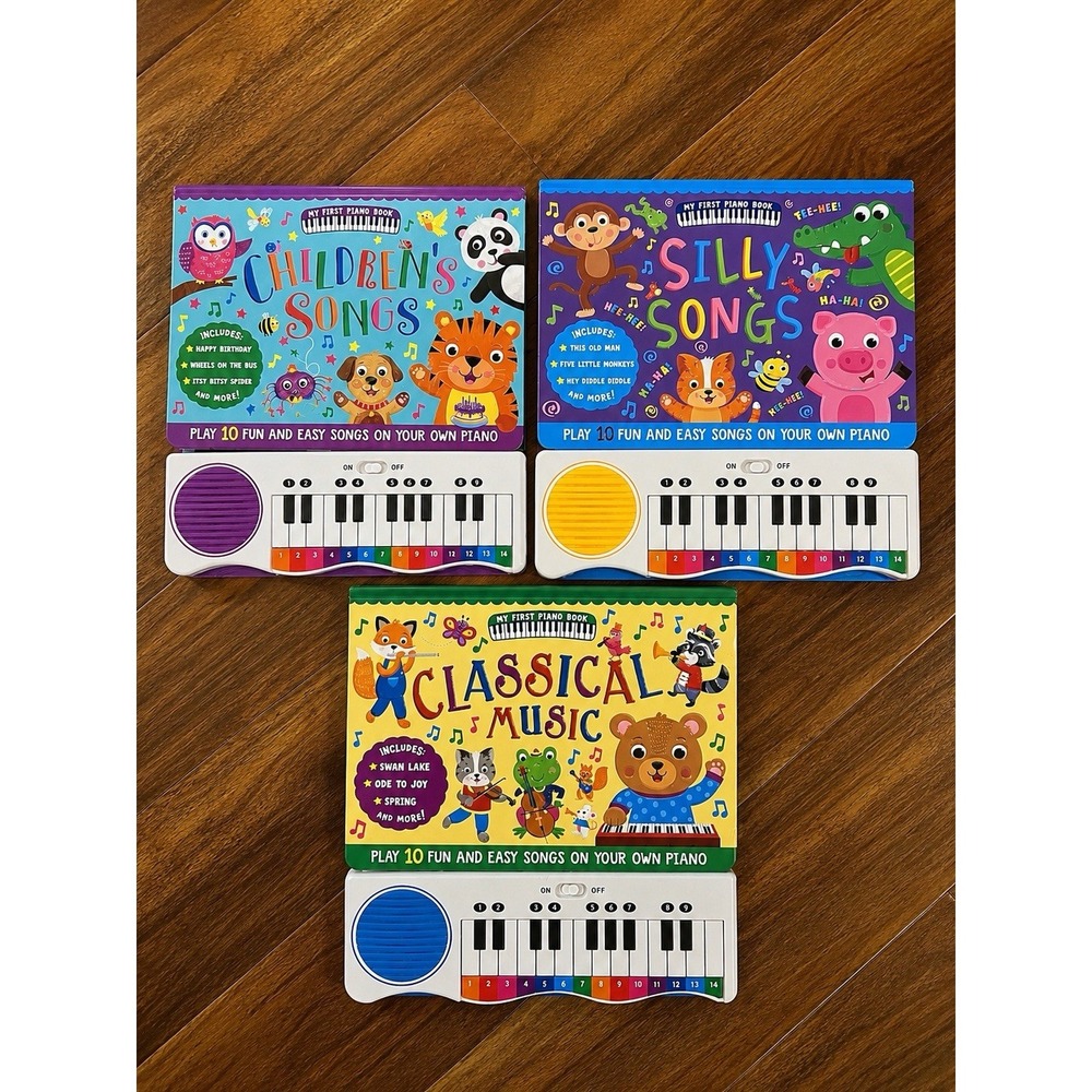 My First Piano Book Lot of 3 Children's Silly Songs Classical Music Sound Books